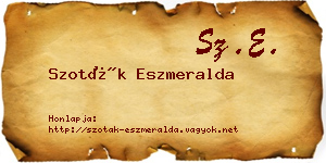 Szoták Eszmeralda névjegykártya
